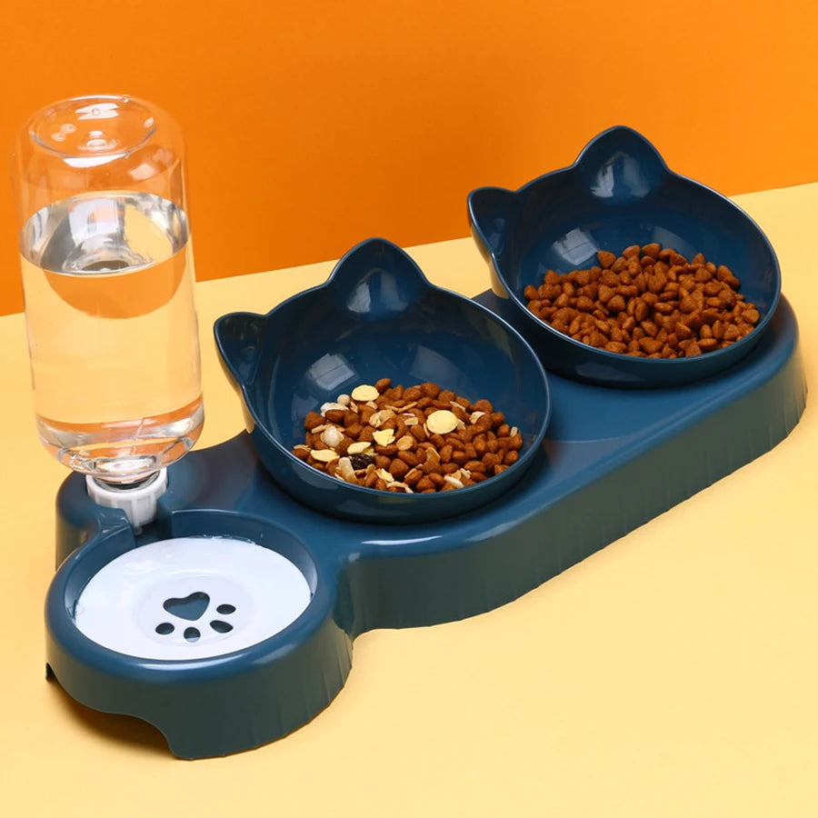 Triple Cat Bowls Feeder